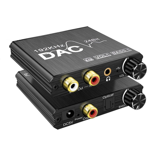 Digital To Analog Audio Converter Stereo Extractor DAC Amplifier Optical SPDIF 192Khz 24Bit-garmade.com