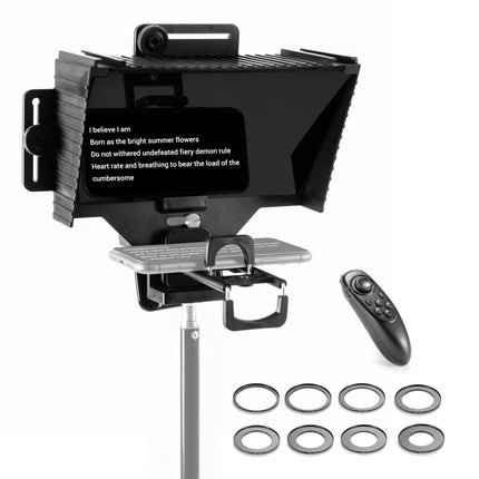 TC3 Wide-angle Large Screen Mobile Portable Teleprompter with Remote Control-garmade.com