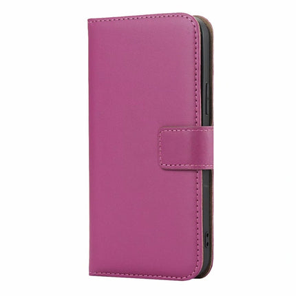 Plain Texture Cowhide Leather Horizontal Flip Case with Magnetic Clasp & Holder & Card Slots & Wallet For iPhone 12 / 12 Pro(Rose Red)-garmade.com
