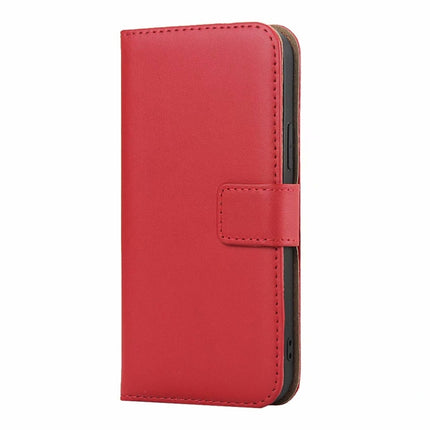 Plain Texture Cowhide Leather Horizontal Flip Case with Magnetic Clasp & Holder & Card Slots & Wallet For iPhone 12 Mini(Red)-garmade.com
