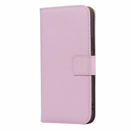 Plain Texture Cowhide Leather Horizontal Flip Case with Magnetic Clasp & Holder & Card Slots & Wallet For iPhone 12 Mini(Pink)-garmade.com