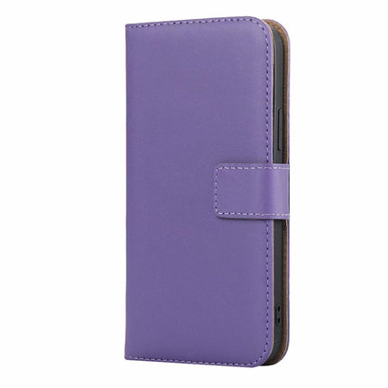 Plain Texture Cowhide Leather Horizontal Flip Case with Magnetic Clasp & Holder & Card Slots & Wallet For iPhone 12 Mini(Purple)-garmade.com