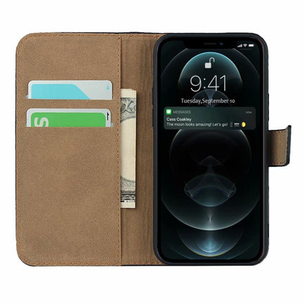 Plain Texture Cowhide Leather Horizontal Flip Case with Magnetic Clasp & Holder & Card Slots & Wallet For iPhone 12 Mini(Brown)-garmade.com