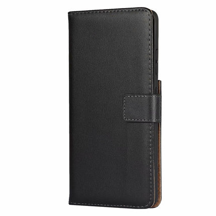 Plain Texture Cowhide Leather Horizontal Flip Case with Magnetic Clasp & Holder & Card Slots & Wallet For Samsung Galaxy S21 Ultra 5G(Black)-garmade.com