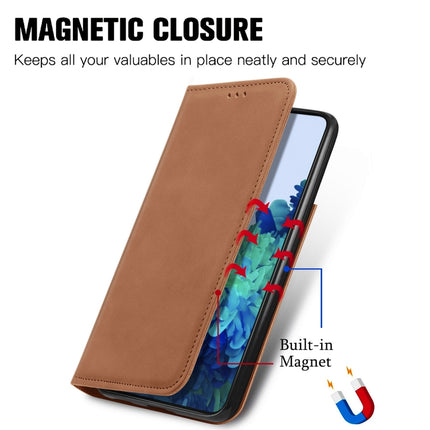 For Samsung Galaxy S21 Plus Retro Skin Feel Business Magnetic Horizontal Flip Leather Case with Holder & Card Slots & Wallet & Photo Frame(Brown)-garmade.com