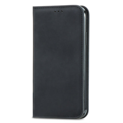 For Samsung Galaxy S21 Retro Skin Feel Business Magnetic Horizontal Flip Leather Case with Holder & Card Slots & Wallet & Photo Frame(Black)-garmade.com