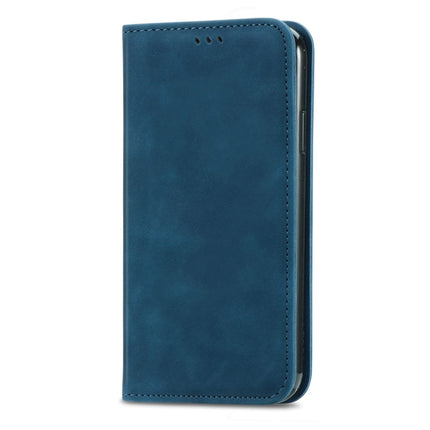 For Samsung Galaxy S21 Retro Skin Feel Business Magnetic Horizontal Flip Leather Case with Holder & Card Slots & Wallet & Photo Frame(Blue)-garmade.com
