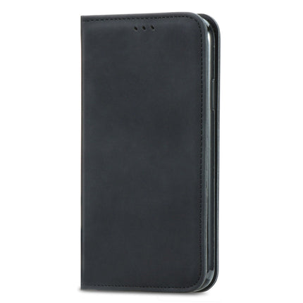 For Samsung Galaxy S21 Ultra Retro Skin Feel Business Magnetic Horizontal Flip Leather Case with Holder & Card Slots & Wallet & Photo Frame(Black)-garmade.com