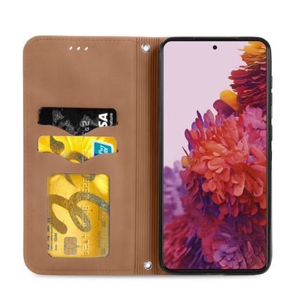 For Samsung Galaxy S21 Ultra Retro Skin Feel Business Magnetic Horizontal Flip Leather Case with Holder & Card Slots & Wallet & Photo Frame(Brown)-garmade.com