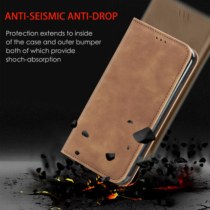 For Samsung Galaxy S21 Ultra Retro Skin Feel Business Magnetic Horizontal Flip Leather Case with Holder & Card Slots & Wallet & Photo Frame(Brown)-garmade.com