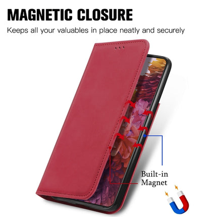 For Samsung Galaxy S21 Ultra Retro Skin Feel Business Magnetic Horizontal Flip Leather Case with Holder & Card Slots & Wallet & Photo Frame(Red)-garmade.com