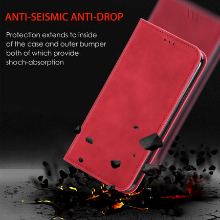 For Samsung Galaxy S21 Ultra Retro Skin Feel Business Magnetic Horizontal Flip Leather Case with Holder & Card Slots & Wallet & Photo Frame(Red)-garmade.com