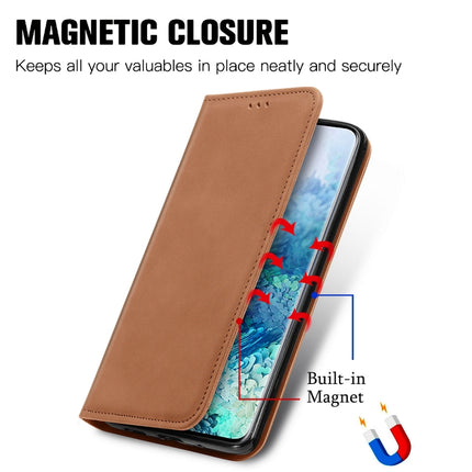 For Samsung Galaxy S20 Plus Retro Skin Feel Business Magnetic Horizontal Flip Leather Case with Holder & Card Slots & Wallet & Photo Frame(Brown)-garmade.com
