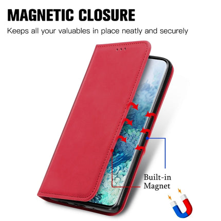 For Samsung Galaxy S20 Plus Retro Skin Feel Business Magnetic Horizontal Flip Leather Case with Holder & Card Slots & Wallet & Photo Frame(Red)-garmade.com