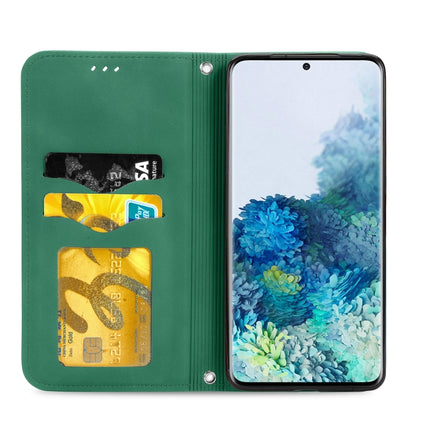 For Samsung Galaxy S20 Plus Retro Skin Feel Business Magnetic Horizontal Flip Leather Case with Holder & Card Slots & Wallet & Photo Frame(Green)-garmade.com