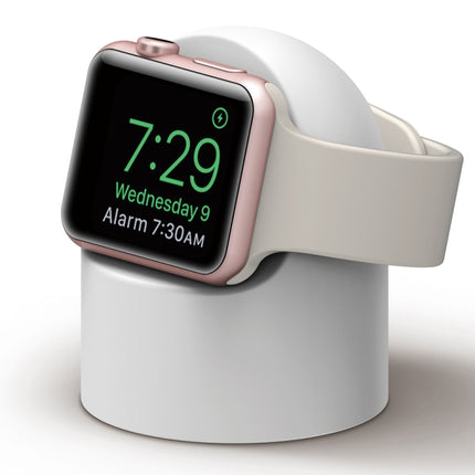 Retro Round Base Silicone Bracket For Apple Watch(White)-garmade.com