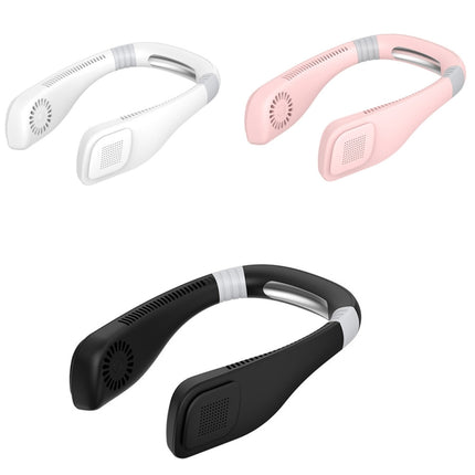 Hand Free Mini USB Neck Fan - Rechargeable Portable Headphone Design Wearable Neckband Fan, 3 Level Air Flow, 360 Degree Free Rotation Perfect for Sports, Office and Outdoor(Pink)-garmade.com
