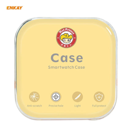 ENKAY Hat-prince Full Coverage TPU Case + Tempered Glass Protector for Apple Watch Series 6 / 5 / 4 / SE 40mm(Black)-garmade.com