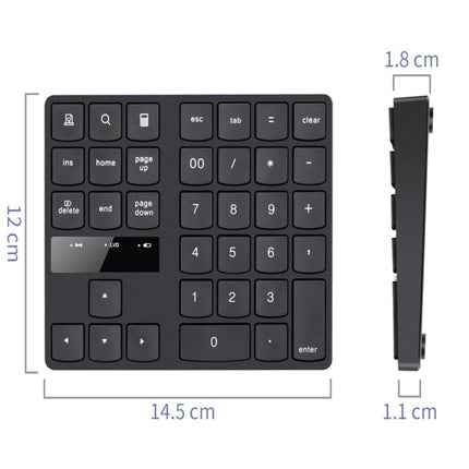 2.4G USB Wireless Numeric Keypad 35 Keys Charging Digital Keyboard Notebook Laptop Mini Numpad-garmade.com