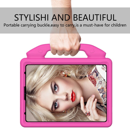 For iPad Pro 11 2022 / 2021 Children EVA Shockproof Tablet Case with Thumb Bracket(Rose Red)-garmade.com
