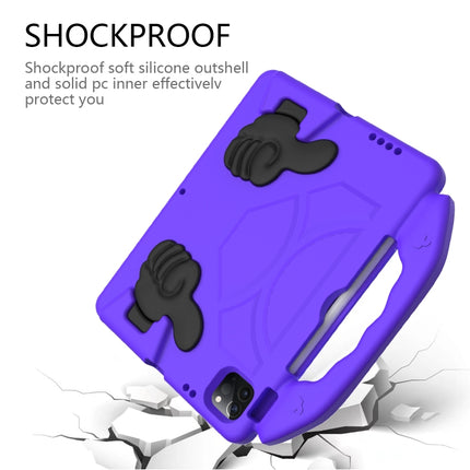 For iPad Pro 11 2022 / 2021 Children EVA Shockproof Tablet Case with Thumb Bracket(Purple)-garmade.com