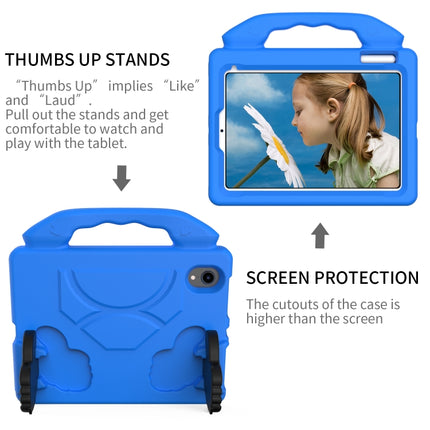 For iPad mini 6 EVA Material Children Flat Anti Falling Cover Protective Shell with Thumb Bracket(Blue)-garmade.com