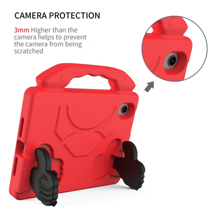 For iPad mini 6 EVA Material Children Flat Anti Falling Cover Protective Shell with Thumb Bracket(Red)-garmade.com