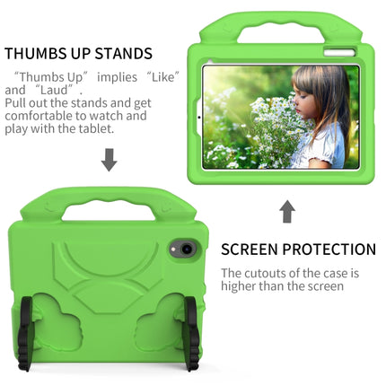 For iPad mini 6 EVA Material Children Flat Anti Falling Cover Protective Shell with Thumb Bracket(Green)-garmade.com