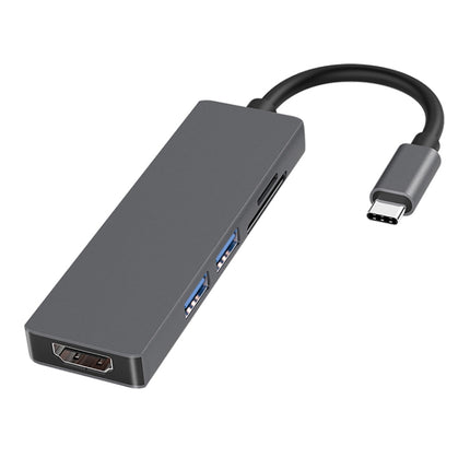 5 in 1 Type-c to HDMI + 2 x USB 3.0 + SD / TF Card Slot HUB Adapter-garmade.com