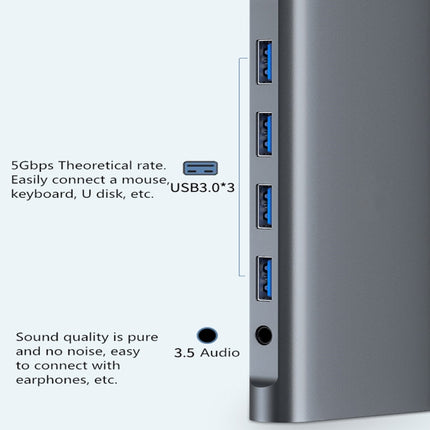 WS-04 12-in-1 Type-C Notebook Multi-function Docking Station-garmade.com