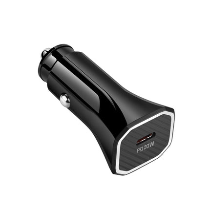 YS-2 PD 20W USB-C / Type-C Interface Car Fast Charger for iPhone Series / iPad Series(Black)-garmade.com