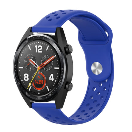 For Samsung Galaxy S3 / Galaxy Watch 46mm Vent Hole Silicone Watch Strap(Royal Blue)-garmade.com