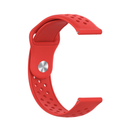 For Samsung Galaxy S3 / Galaxy Watch 46mm Vent Hole Silicone Watch Strap(Red)-garmade.com