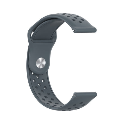 For Samsung Galaxy S3 / Galaxy Watch 46mm Vent Hole Silicone Watch Strap(Gray)-garmade.com