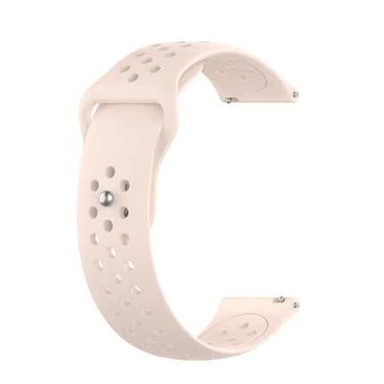 For Samsung Galaxy S3 / Galaxy Watch 46mm Vent Hole Silicone Watch Strap(Light Pink)-garmade.com