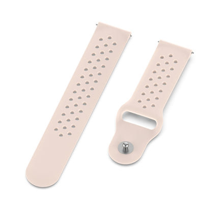 For Samsung Galaxy S3 / Galaxy Watch 46mm Vent Hole Silicone Watch Strap(Light Pink)-garmade.com