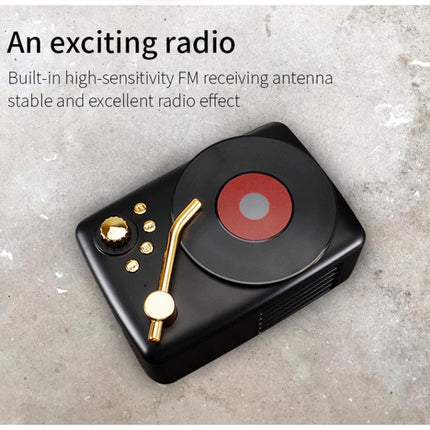 T12 Retro Style Bluetooth Speaker, Built-in High-sensitivity FM Receiving Antenna, Long-Term Voyage-garmade.com