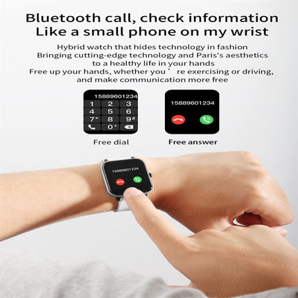 H10 1.54inch Color Screen Smart Watch IP67 Waterproof,Support Bluetooth Call/Heart Rate Monitoring/Blood Pressure Monitoring/Blood Oxygen Monitoring/Sleep Monitoring(Gray)-garmade.com