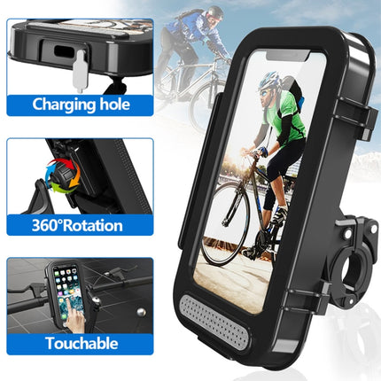Bicycle Phone Holder Waterproof Bicycle Motorcycle Handlebar Case For 4.7-6.8 Inch Mobile Phone Mount-garmade.com