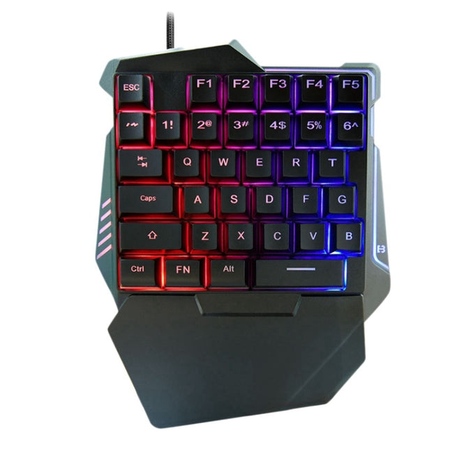 G7 37 Keys USB One-Handed Numeric Keyboard with Backlit, Cable Length: 1.8m-garmade.com