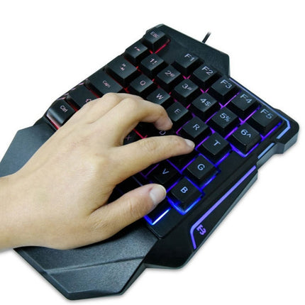 G7 37 Keys USB One-Handed Numeric Keyboard with Backlit, Cable Length: 1.8m-garmade.com