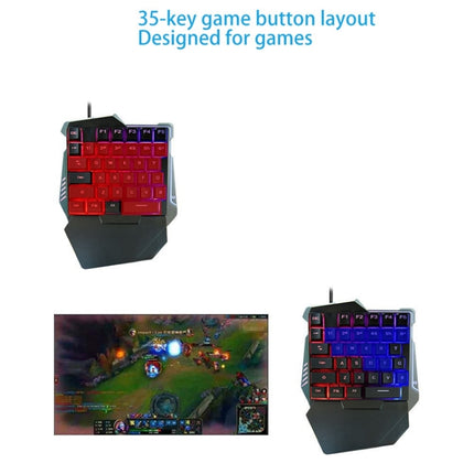 G7 37 Keys USB One-Handed Numeric Keyboard with Backlit, Cable Length: 1.8m-garmade.com