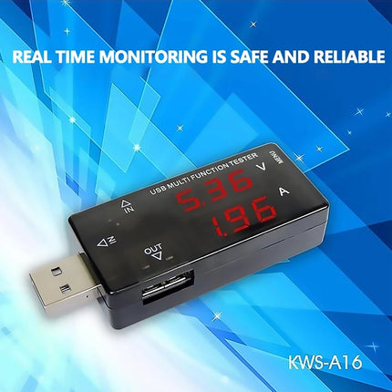 KWS-A16 USB Timing Protection Current Voltage Tester Mobile Phone Charge Meter Digital Voltage Measurement-garmade.com