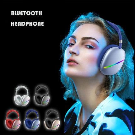 AKZ MAX10 Head-mounted RGB Wireless Bluetooth Music Headset With Microphone, Supports TF Card(Gold)-garmade.com