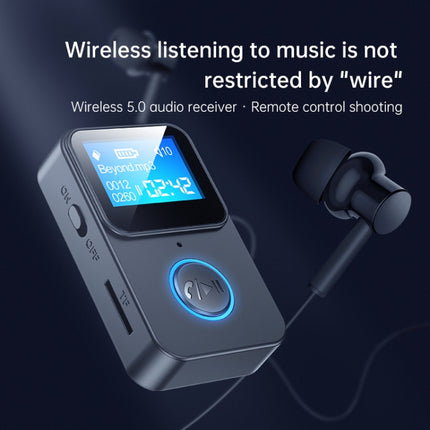 C33 Bluetooth 5.0 Audio Receiver Transmitter Portable MP3 Player with LCD Display Support Remote Control Camera-garmade.com