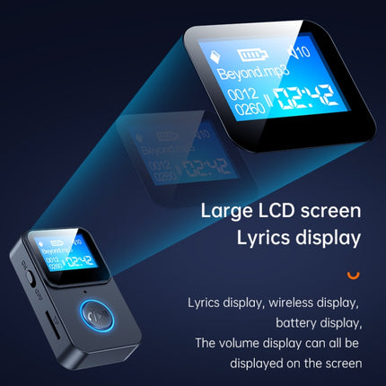 C33 Bluetooth 5.0 Audio Receiver Transmitter Portable MP3 Player with LCD Display Support Remote Control Camera-garmade.com