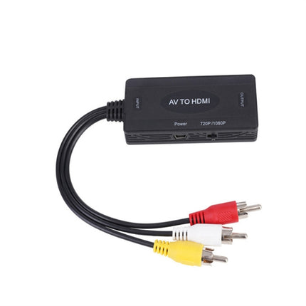 AV to HDMI Converter 3 CVBS RCA Adapter, Supports PAL NTSC 1080P-garmade.com