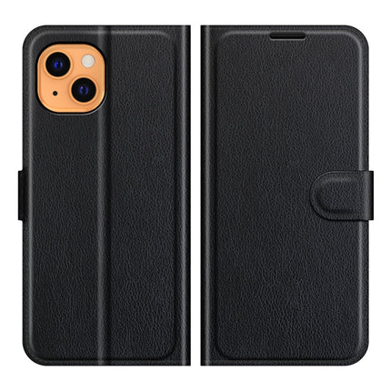 For iPhone 13 mini Litchi Texture Horizontal Flip Protective Case with Holder & Card Slots & Wallet(Black)-garmade.com