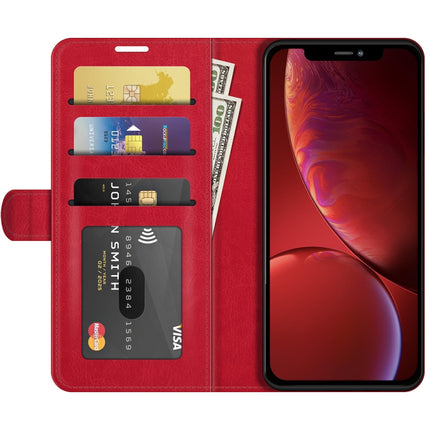R64 Texture Single Horizontal Flip Protective Case with Holder & Card Slots & Wallet& Photo Frame for iPhone 13(Red)-garmade.com