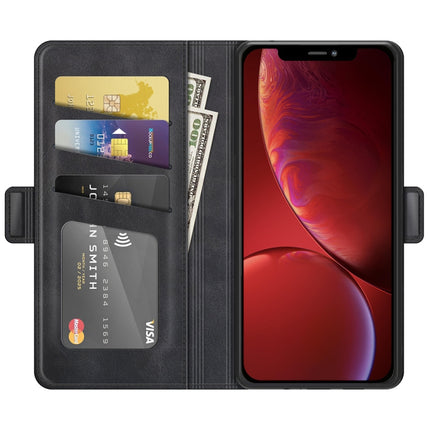 Dual-side Magnetic Buckle Horizontal Flip Leather Case with Holder & Card Slots & Wallet for iPhone 13 mini(Black)-garmade.com